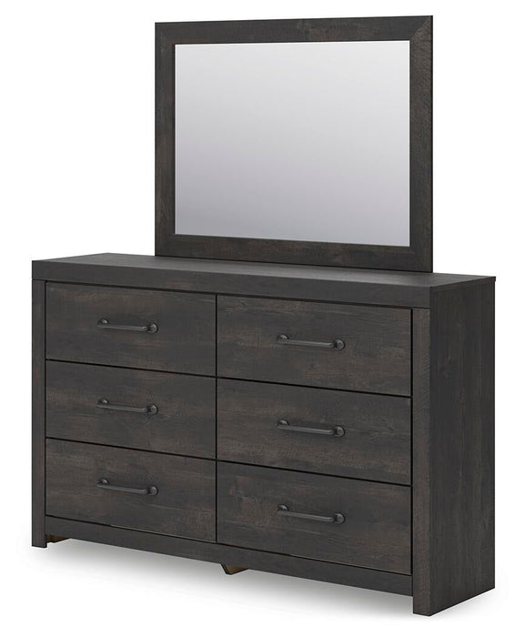 Delmorta Twin Panel Bed, Dresser, Mirror and Nightstand