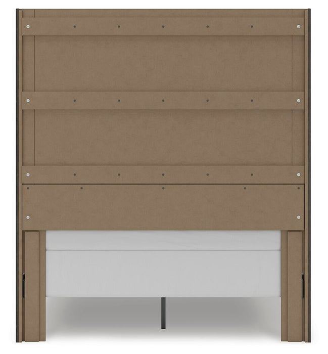 Parlayon Queen Panel Storage Bed, Dresser, Mirror, Chest and Nightstand