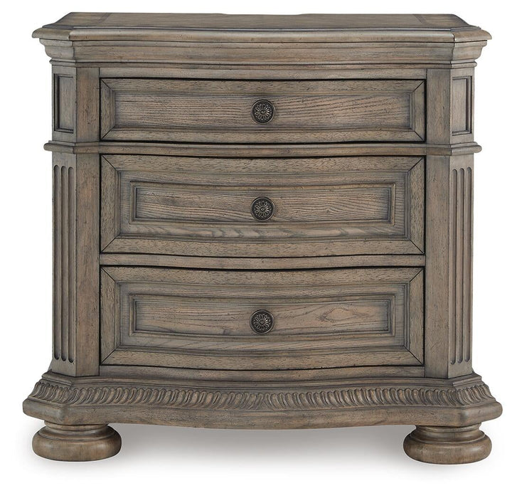 Ardenfield Queen Upholstered Sleigh Bed, Dresser, Mirror, Chest and Nightstand