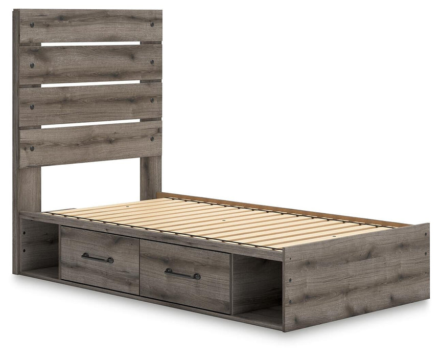 Urbanoore Twin Panel Storage Bed, Dresser, Mirror, Chest and Nightstand
