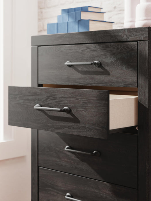 Delmorta Twin Panel Bed, Dresser, Mirror, Chest and Nightstand