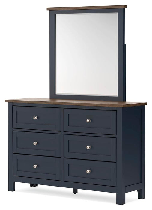 Landocken Twin Panel Headboard, Dresser, Mirror and Nightstand