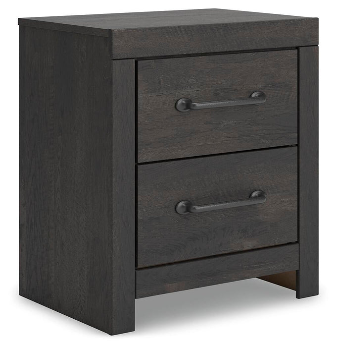 Delmorta Twin Panel Storage Bed, Dresser, Mirror and Nightstand