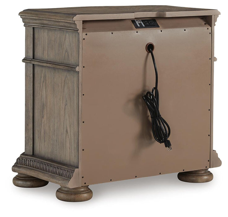 Ardenfield King Upholstered Sleigh Bed, Dresser, Mirror, Chest and Nightstand