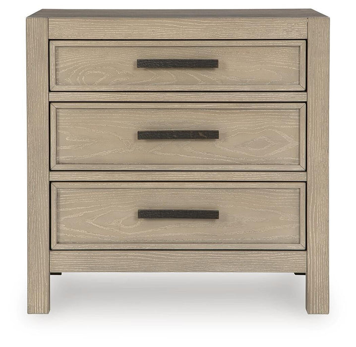 Calmoro Queen Bookcase Bed with Mirrored Dresser and Nightstand