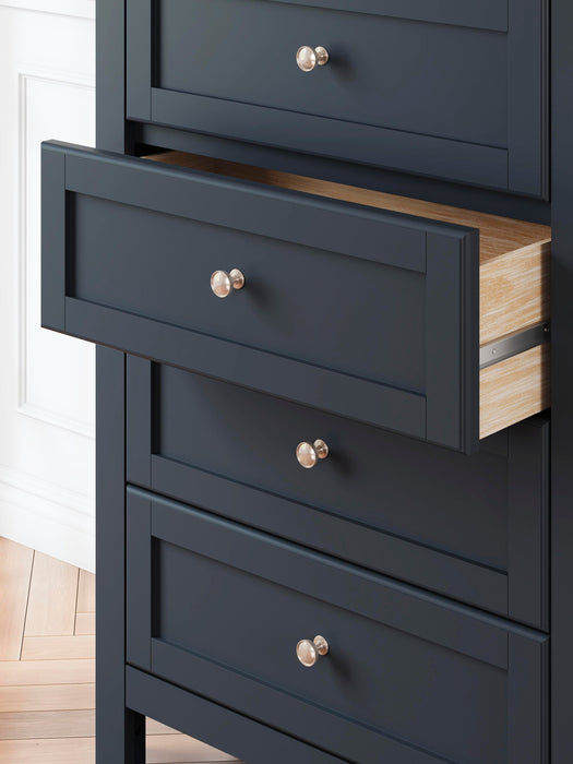 Landocken Twin Panel Bed, Dresser, Mirror, Chest and Nightstand