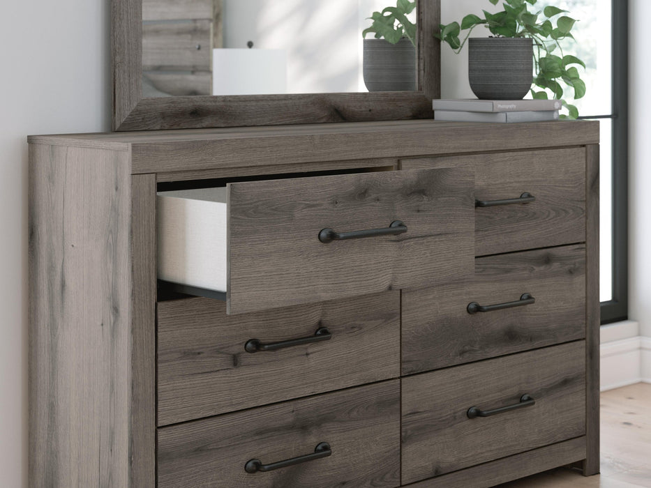 Urbanoore Queen Panel Bed, Dresser, Mirror, Chest and Nightstand