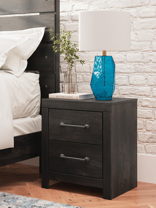 Delmorta Full Panel Storage Bed, Dresser, Mirror, Chest and Nightstand