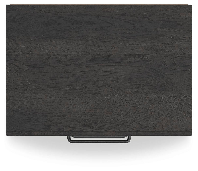 Delmorta King Panel Bed, Dresser, Mirror, Chest and Nightstand