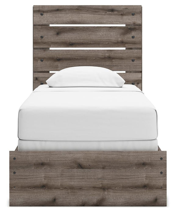 Urbanoore Twin Panel Bed, Dresser, Mirror, Chest and Nightstand