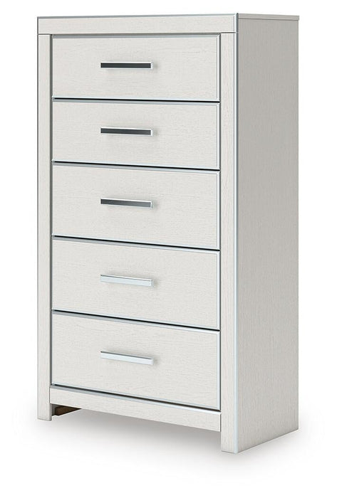 Birmonton King Upholstered Panel Bed, Dresser, Mirror, Chest and Nightstand