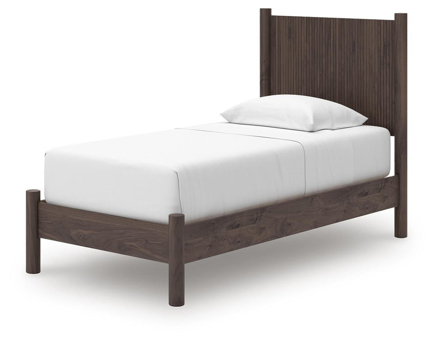 Cadmori Twin Panel Platform Bed, Dresser and Mirror