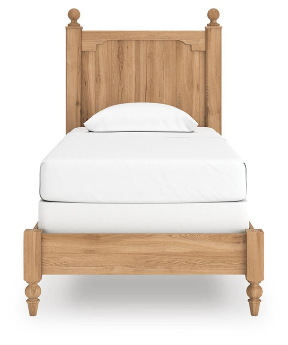 Galletyn Twin Panel Bed with Mirrored Dresser and Nightstand