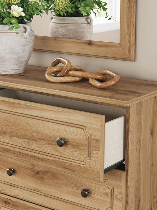 Galletyn Twin Panel Bed with Mirrored Dresser and Nightstand