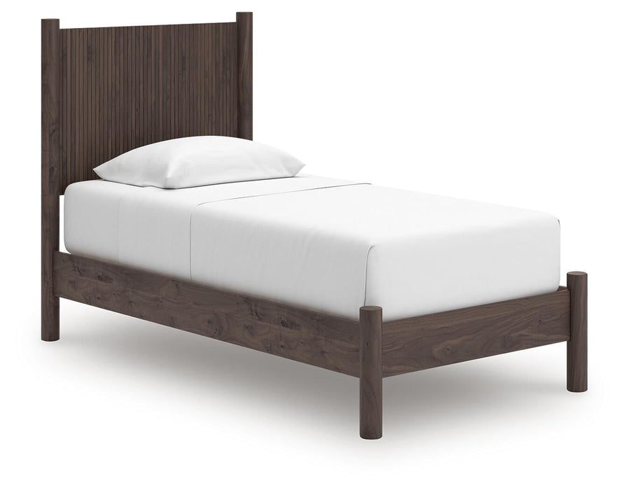 Cadmori Twin Panel Platform Bed, Dresser, Mirror and Nightstand