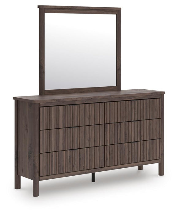 Cadmori Queen Panel Platform Bed, Dresser and Mirror