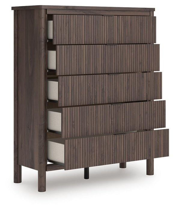 Cadmori Full Panel Bed, Dresser, Mirror, Chest and Nightstand