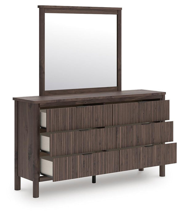Cadmori Full Panel Platform Bed, Dresser and Mirror