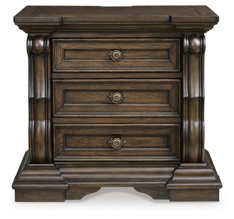 Maylee California King Canopy Bed, Dresser, Mirror and Nightstand
