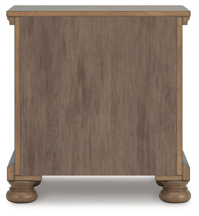Vandenmore California King Panel Bed with Mirrored Dresser, Chest and Nightstand