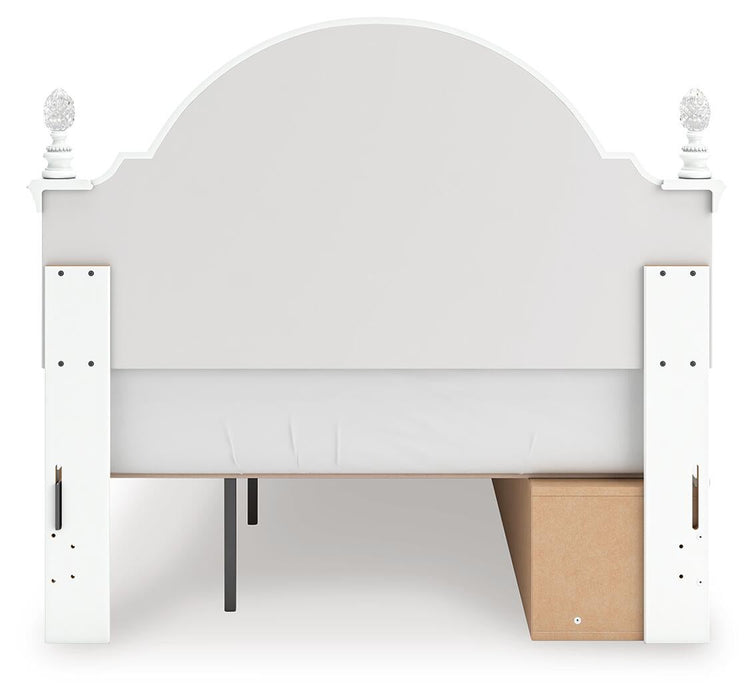 Maylilly Full Upholstered Panel Storage Bed, Dresser, Mirror and Nightstand