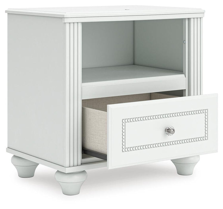 Maylilly Full Upholstered Panel Storage Bed, Dresser, Mirror and Nightstand