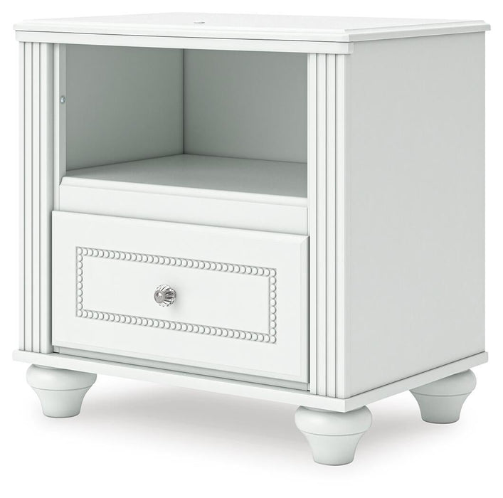 Maylilly Twin Upholstered Panel Storage Bed, Dresser, Mirror and Nightstand