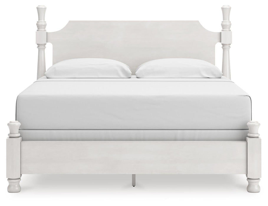 Chadworth King Poster Bed, Dresser, Mirror and Nightstand