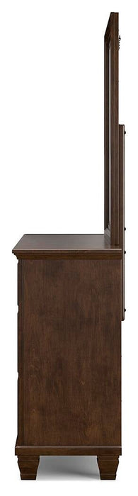 Danabrin California King Panel Storage Bed, Dresser and Mirror