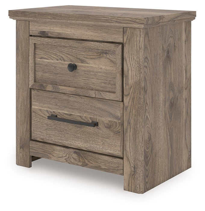 Keithland Queen Poster Bed with Mirrored Dresser and Nightstand
