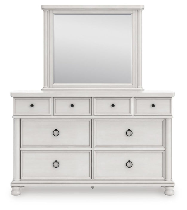 Chadworth California King Poster Bed, Dresser and Mirror