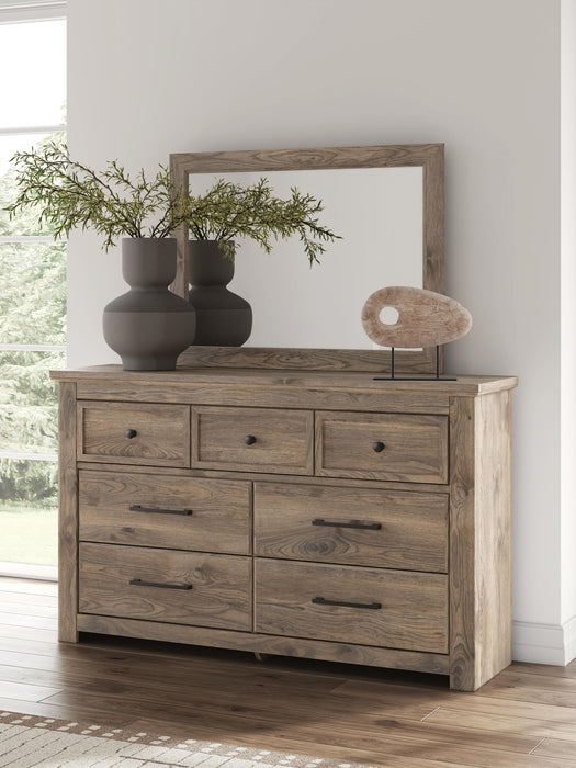 Keithland King Poster Bed, Dresser and Mirror