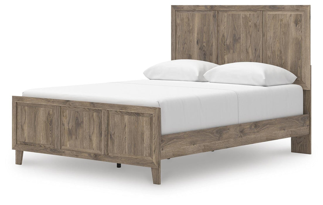 Keithland Queen Panel Bed with Mirrored Dresser and Nightstand