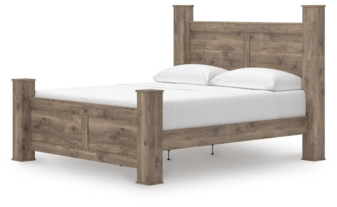 Keithland King Poster Bed, Dresser, Mirror and Nightstand