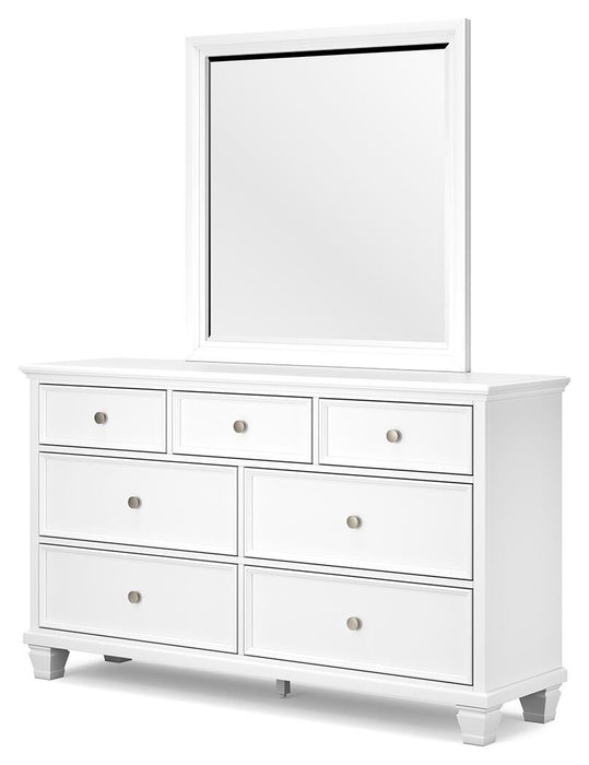 Fortman California King Panel Storage Bed, Dresser and Mirror