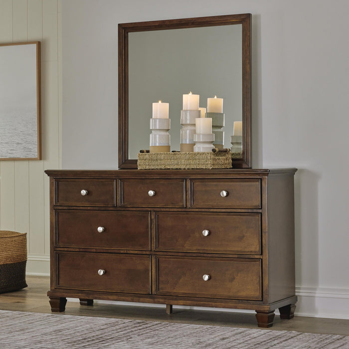 Danabrin Full Panel Storage Bed, Dresser and Mirror
