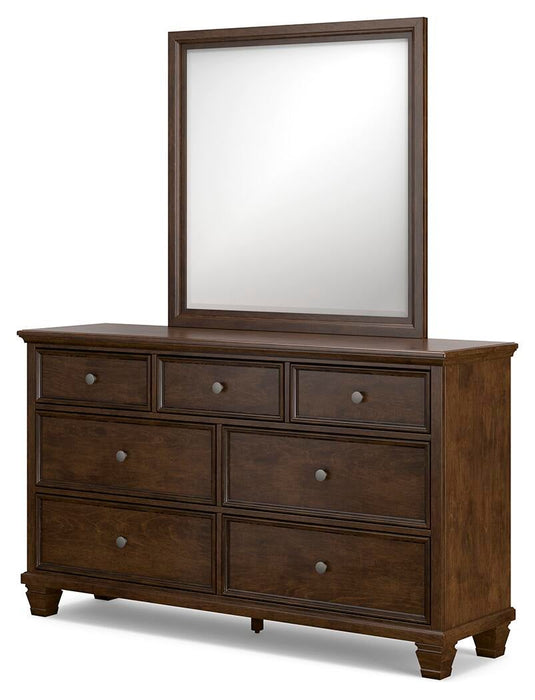 Danabrin California King Panel Storage Bed, Dresser, Mirror and Nightstand