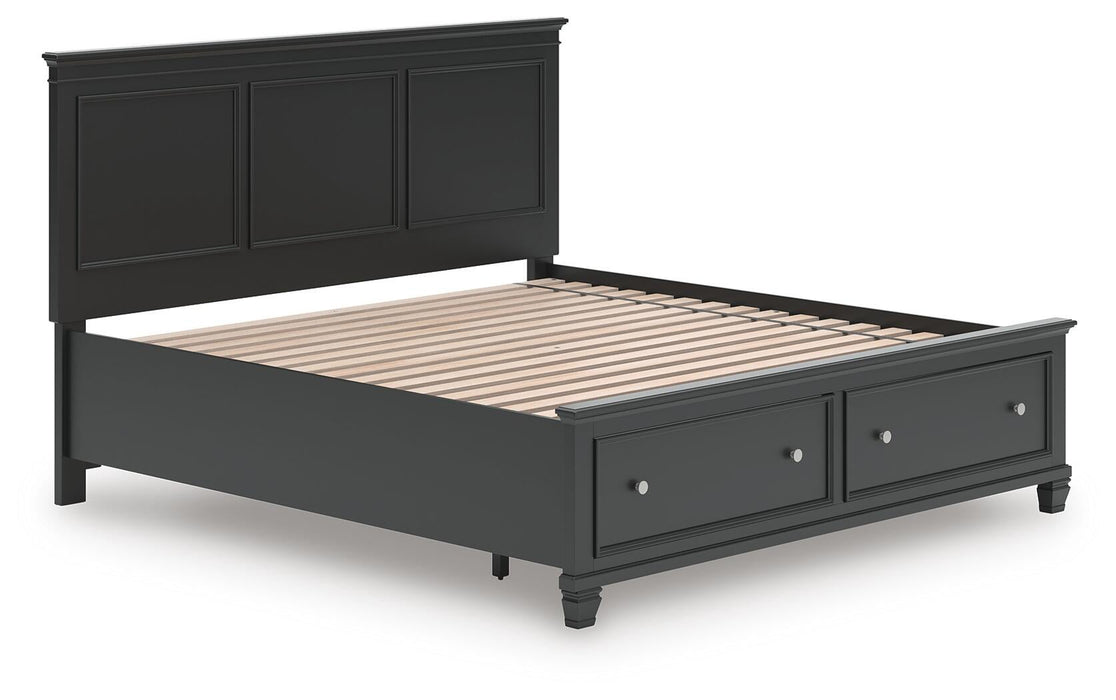 Lanolee King Panel Storage Bed, Dresser and Mirror
