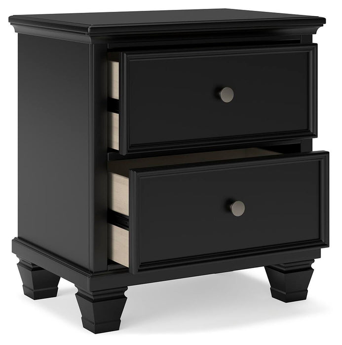 Lanolee Queen Panel Storage Bed, Dresser, Mirror and Nightstand