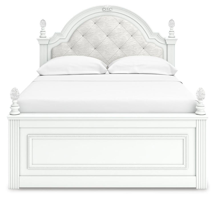 Maylilly Full Upholstered Panel Storage Bed, Dresser and Mirror