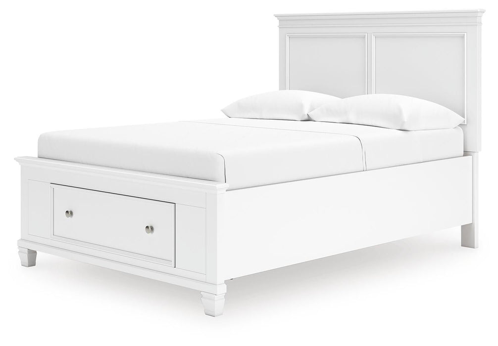 Fortman Full Panel Storage Bed, Dresser, Mirror and Nightstand
