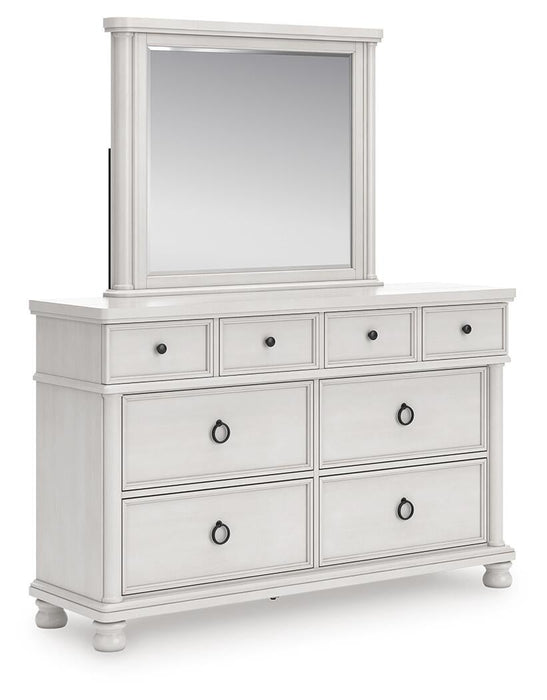 Chadworth King Poster Bed, Dresser and Mirror