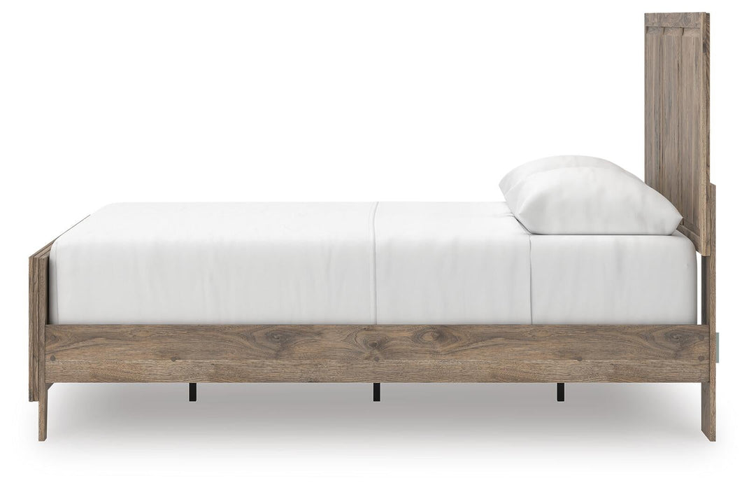 Keithland Queen Panel Bed with Mirrored Dresser