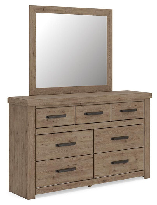 Garistyn King Panel Bed, Dresser and Mirror