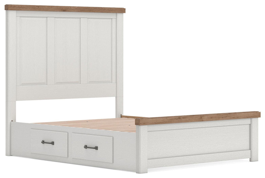 Savonport Queen Panel Bed with Storage, Dresser and Mirror