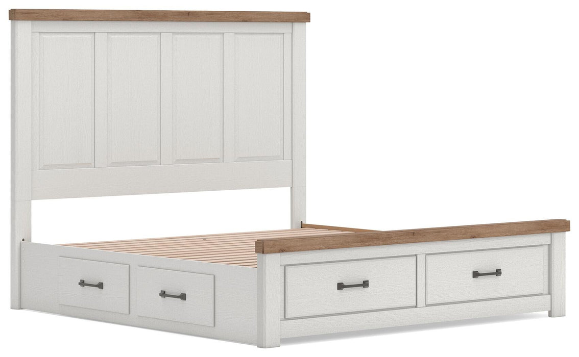 Savonport King Panel Storage Bed. Dresser, Mirror and Nightstand