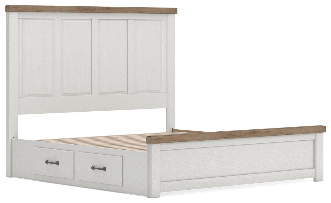 Savonport King Panel Bed with Storage, Dresser and Mirror
