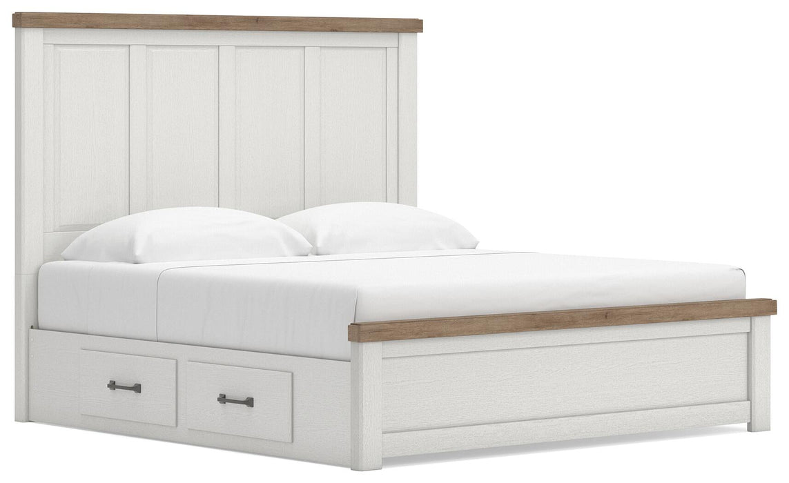 Savonport King Panel Bed with Storage. Dresser, Mirror and Nightstand