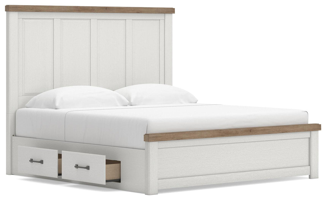 Savonport King Panel Bed with Storage. Dresser, Mirror and Nightstand