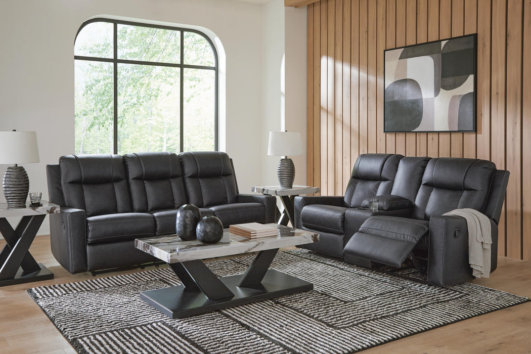 Mackmenville Reclining Sofa and Reclining Loveseat with Console
